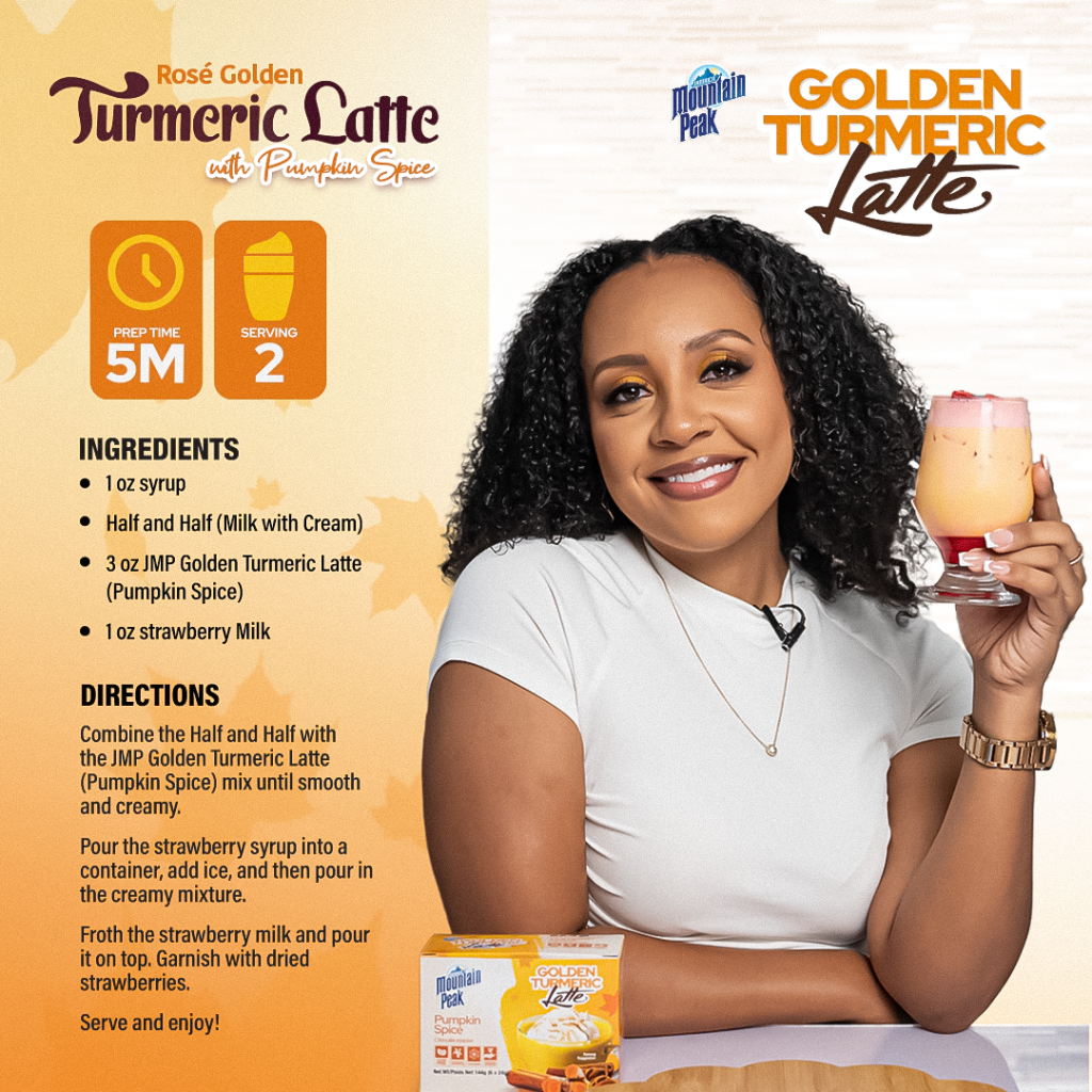 JMP Rosé Golden Turmeric Latte with Pumpkin Spice