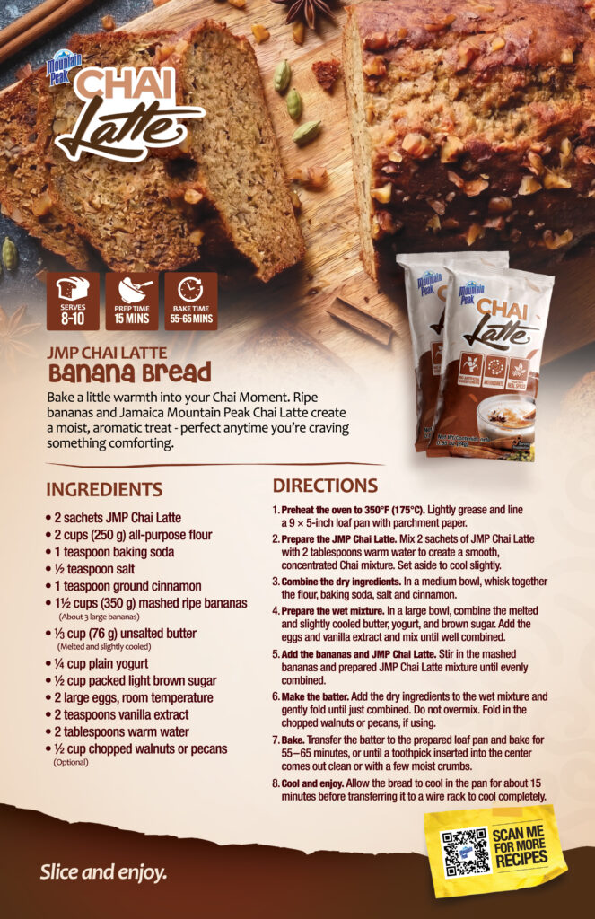 JMP Chai Latte Banana Bread