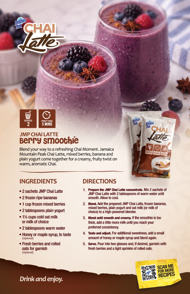 JMP Chai Latte Berry Smoothie
