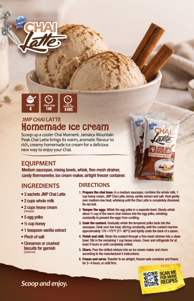 JMP Chai Latte Homemade Ice Cream